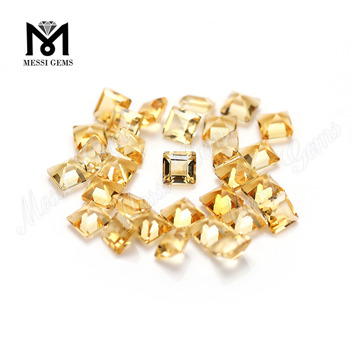 Factory price emerald cut 5x5mm square shape natural citrine