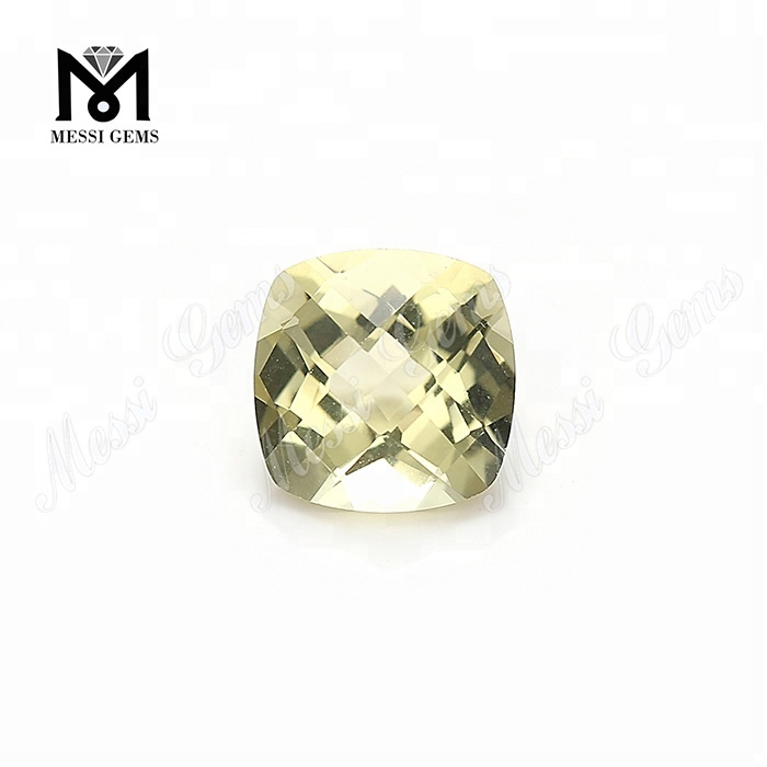 Cushion Checker Cut Loose Lemon Quartz Crystal Quartz Gemstones