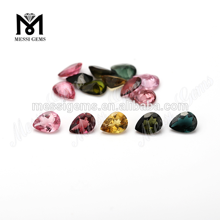 PEAR CUT 6X8MM NATURAL TOURMALINE GEMSTONE
