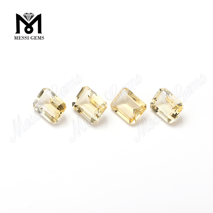Natural Citrine Emerald Cut Yellow Topaz Color Gemstone Prices