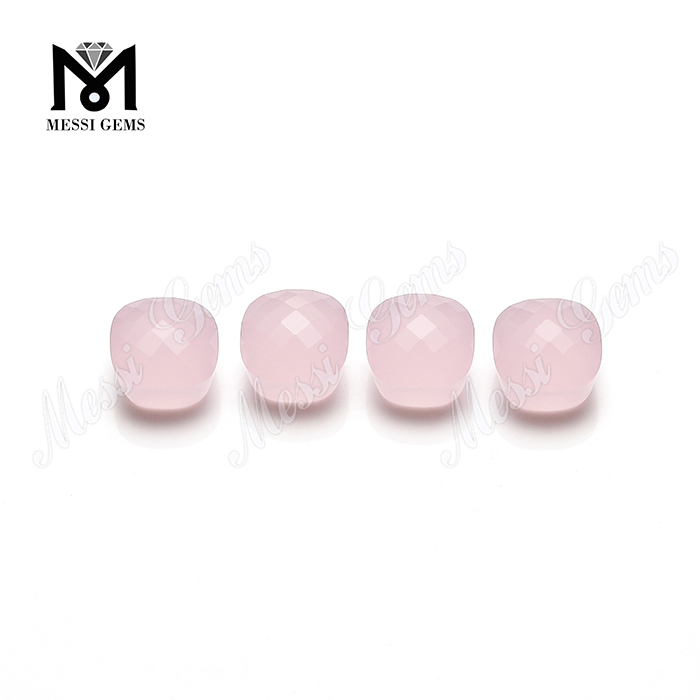 Factory price mushroom shape pink color glass stone