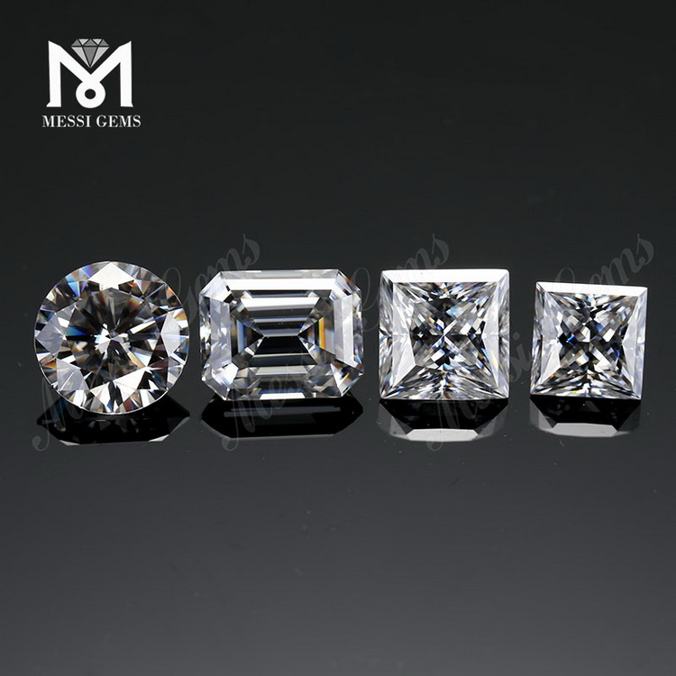 工場価格モイサナイトダイヤモンド卸売8x6mm defホワイトエメラルドカットモイサナイト