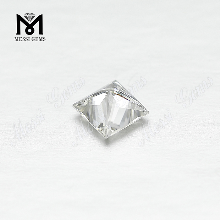 White Color Square moissanite diamond Shape VVS Moissanite Princess 1ct Manufacturer