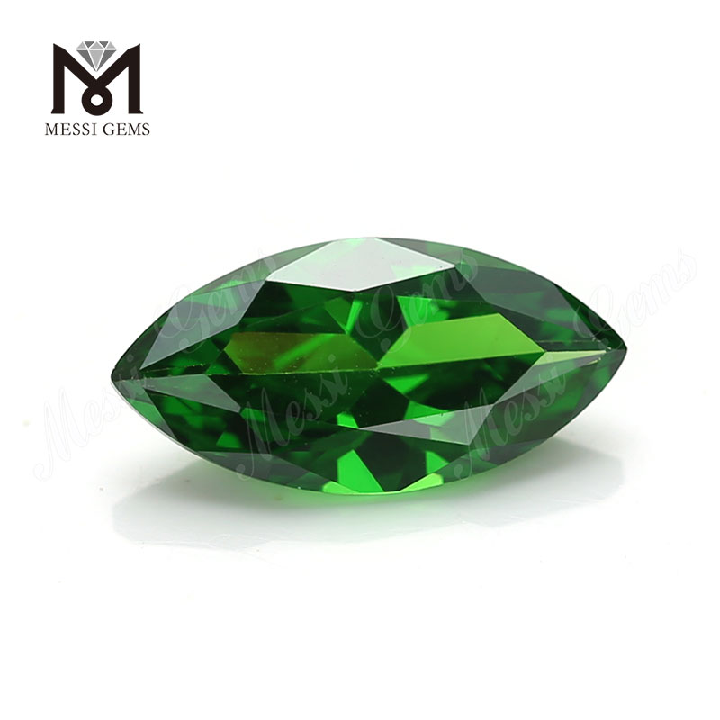 Synthetic green cz stone marquise shape 7x14mm loose cubic zirconia