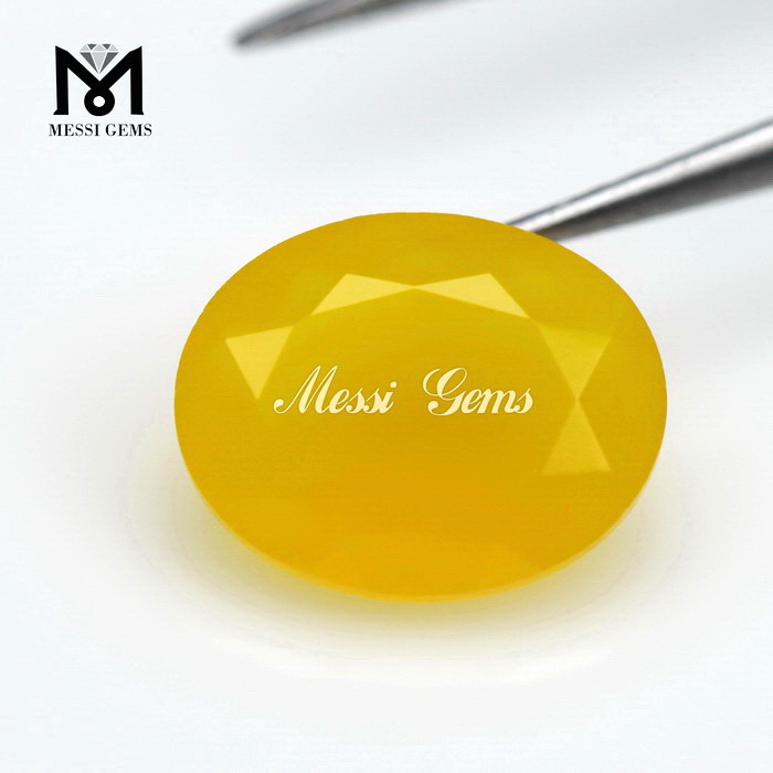 Hot Sell Oval 8x10 Yellow Stone Agate