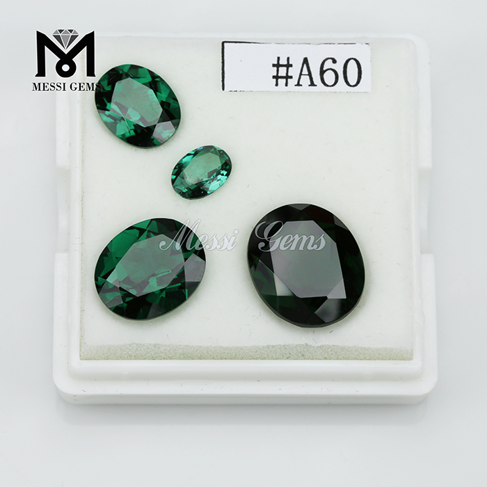 Big Size Gemstones Oval Shape 12 x 14 Glass Nanosital Gemstone