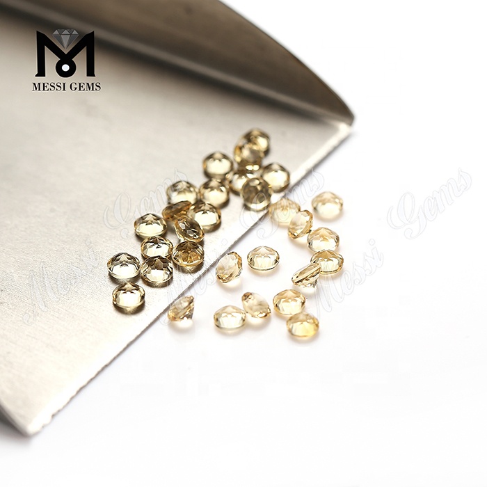 Wholesale Round Shape 1.5mm Small Size Natural Citrine Stone Price