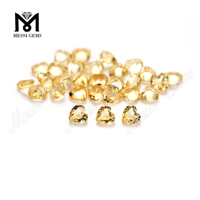 Wholesale high quality gemstone heart shape natural citrine stone price