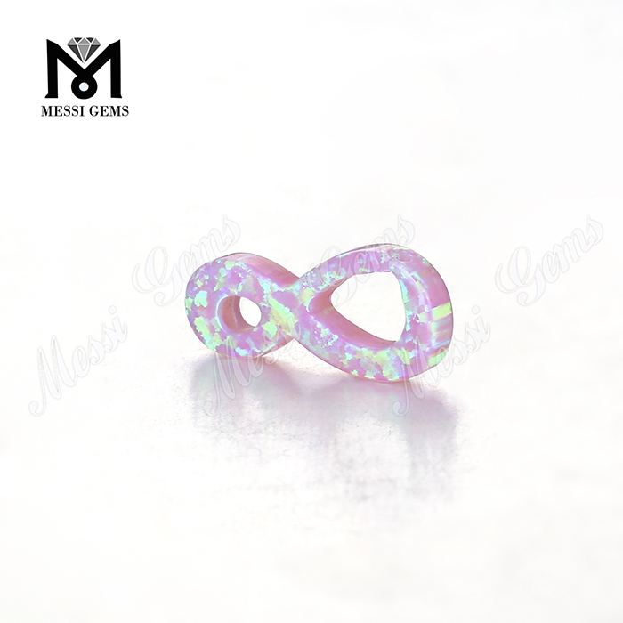 infinity shape colorful loose stones synthetic opal beads for pendant