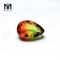 PEAR CUT BI-COLOR TOURMALINE GLASS STONE FOR JEWELRY