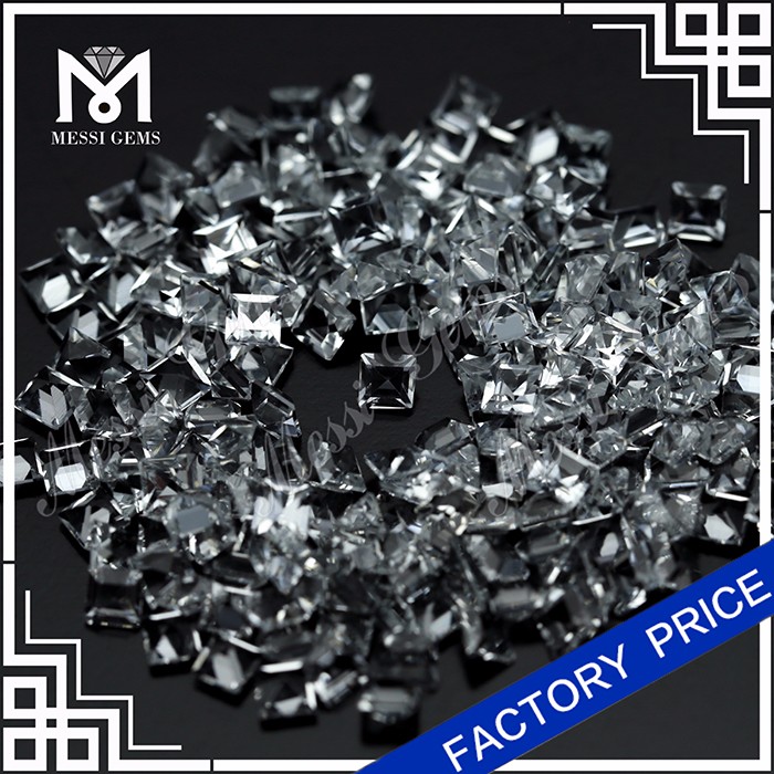 square 2.5 x 2.5 MM loose gemstone white topaz stone