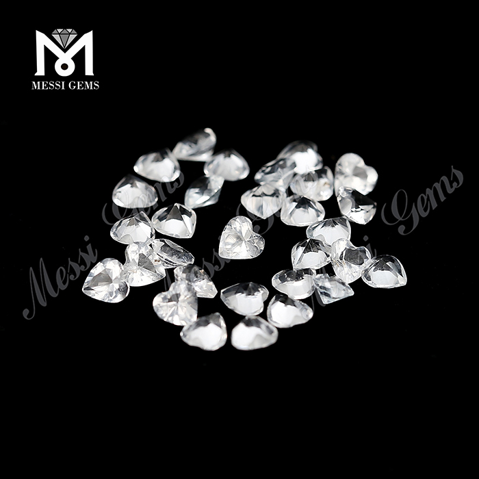 bulk stock heart cut 4x4mm loose natural white topaz stones price