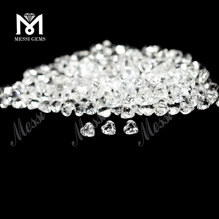 3x3mm Heart Cut White Topaz Stones Price from Chinese Factory