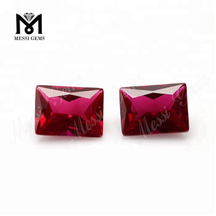 Factory Price Baguette Cut 8# Synthetic Ruby Corundum Loose Gemstone