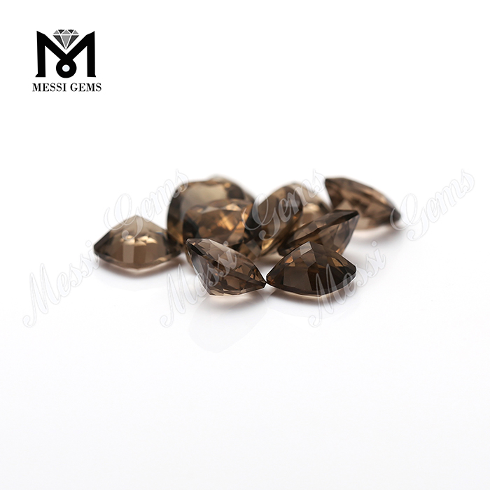 Wholesale high quality faceted smoky quartz natural loose gemstone