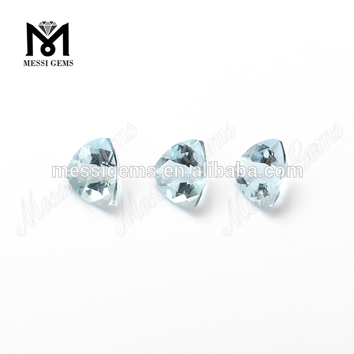 China Factory Hand cut Trillion cut Natural Aquamarine gemstone