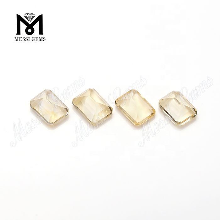 6x8mm emerald cut citrine natural gemstones loose quartz stones