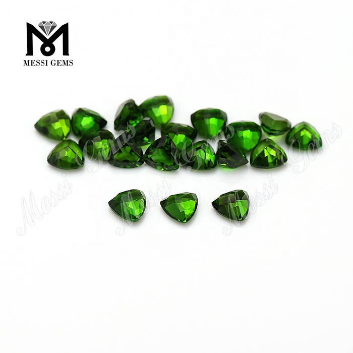 Trillion cut gemstones natural chrome diopside loose stones gems