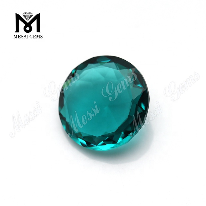 Wholesale Loose Glass Stone Round Green Paraiba Gemstone