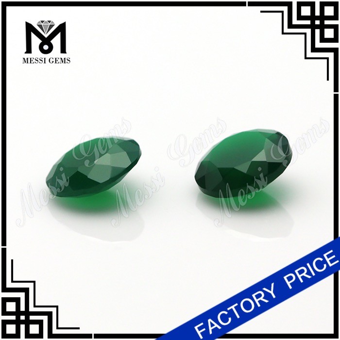 8mm round cut chinese green natural agate stone