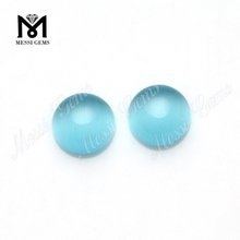 Aquamarine cat's eye cabochon synthetic crystal glass stone