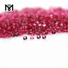 Factory Cheap Price Round 1.5mm Ruby Color Glass Stone