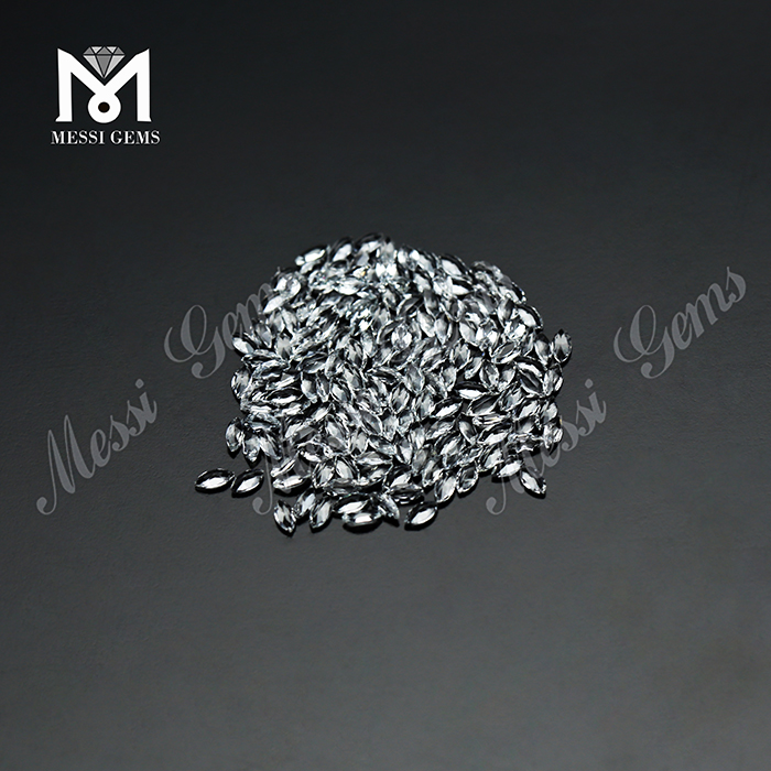 2*4mm wholesale natural white topaz stone prices for jewelry