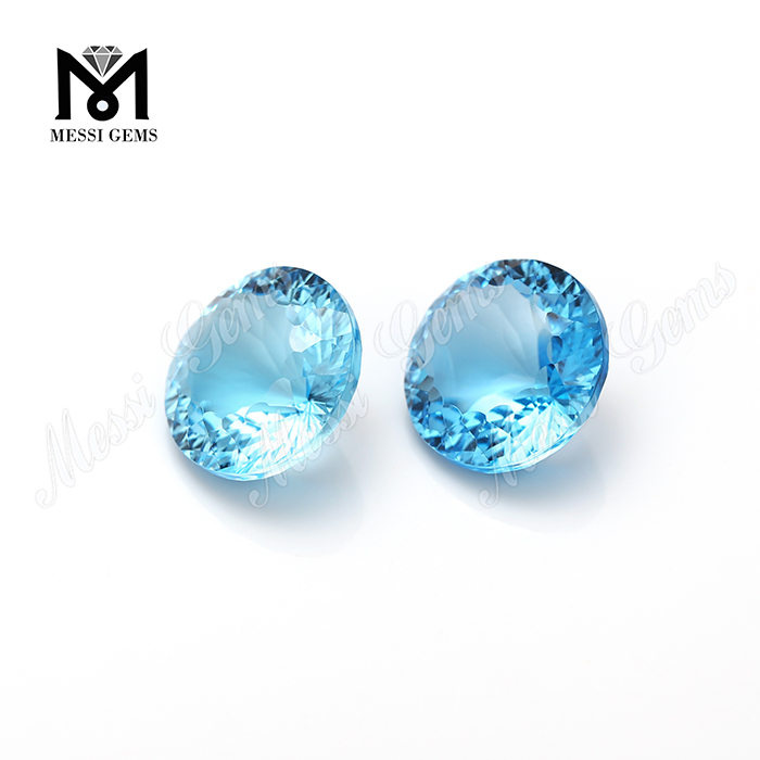 Round 6MM Blue Natural Topaz Gemstone from Messi Gems