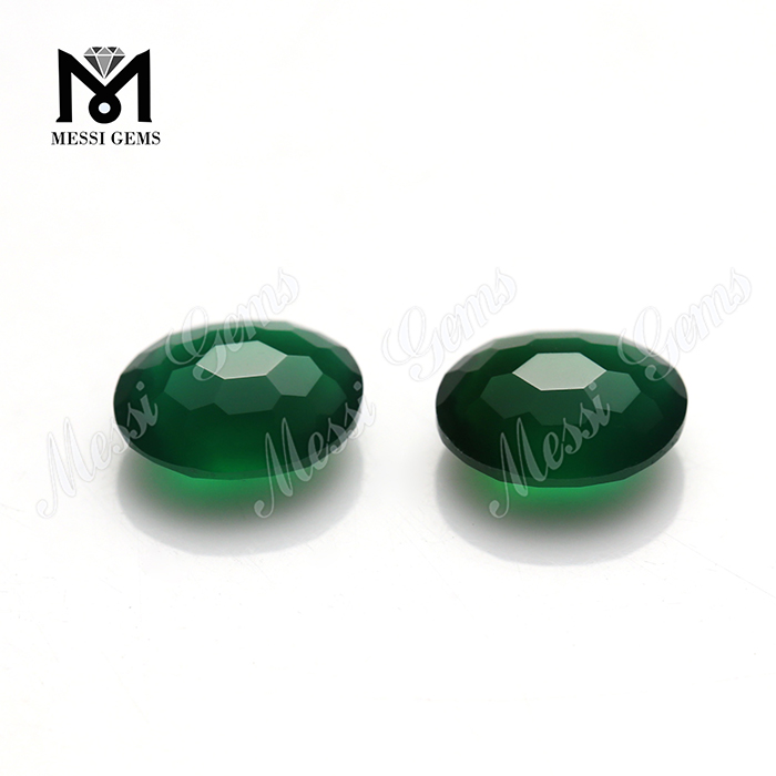 Ovales 8x10 mm Großhandel natürlicher Grünes Achat