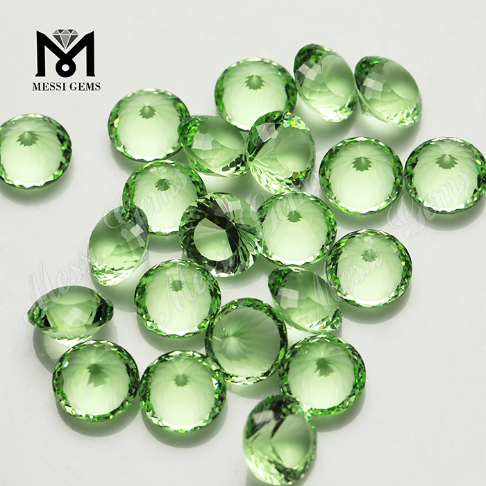 Wholesale price synthetic green tourmaline crystal glass stone