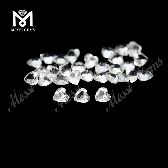 Heart shape genuine natural white wholesale prices topaz gemstone