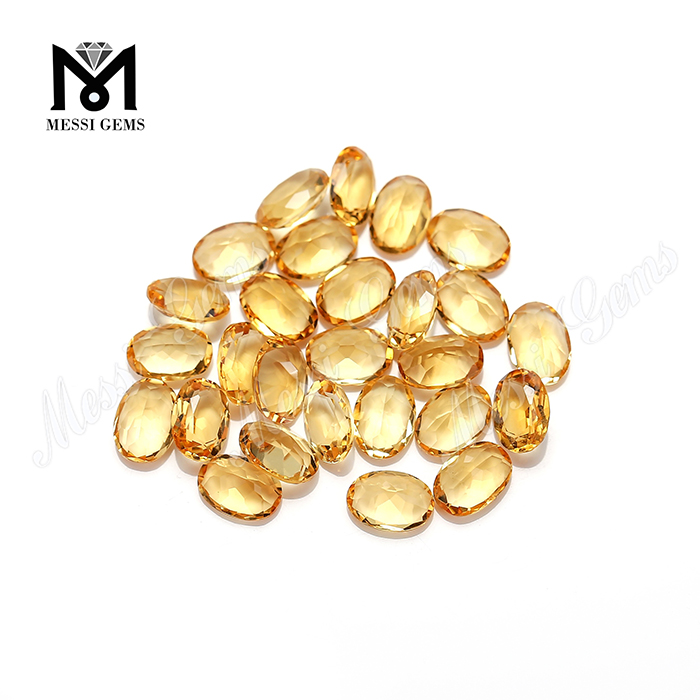 Factory price natural gemstone 5x7 oval shape citrine