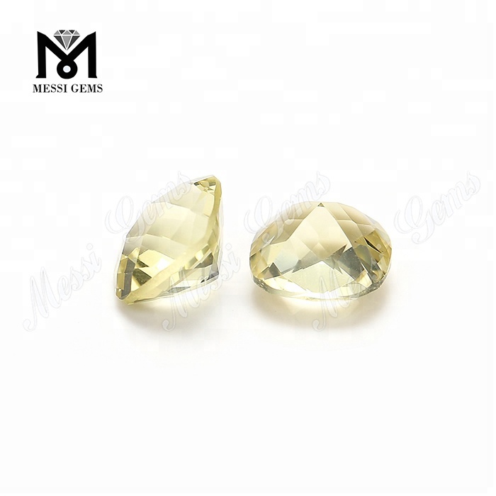 Cushion Checker Cut Loose Lemon Quartz Crystal Quartz Gemstones