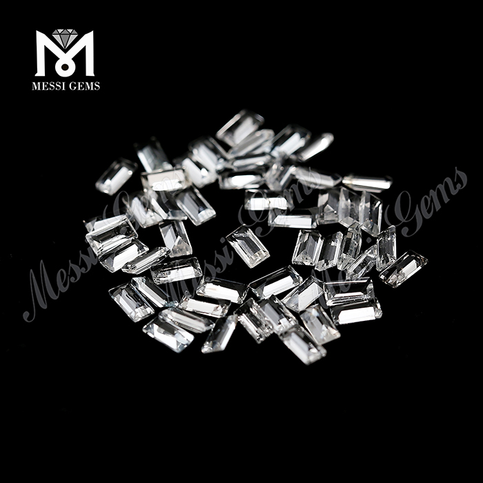 2x4mm emerald cut white topaz loose white topaz stones