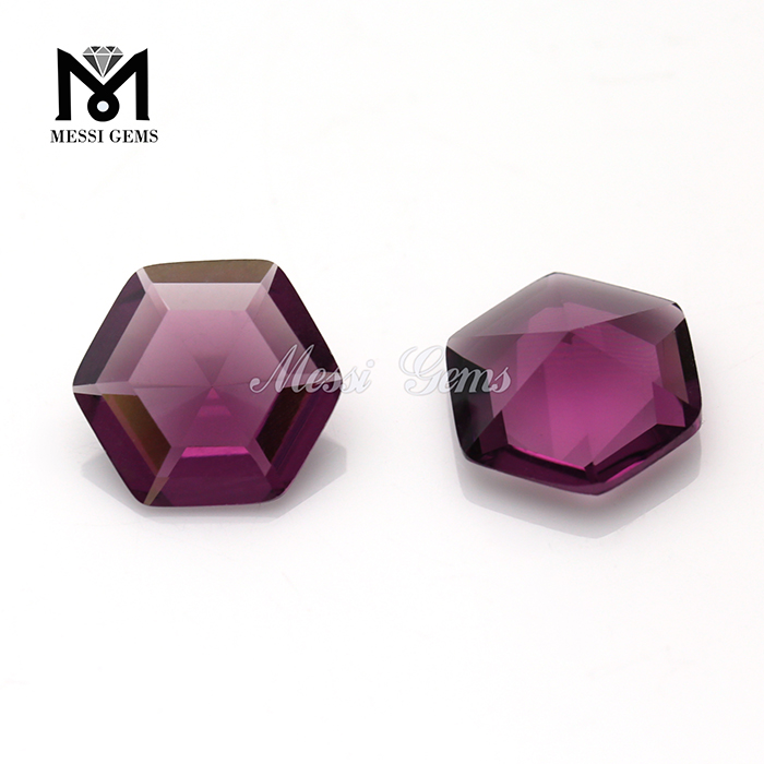 wholesale 12*12 hexagon shape machine cut gemstone glass
