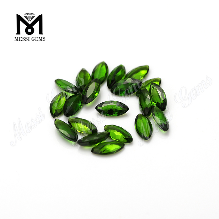 High quality marquise shape 3x6mm loose gemstone natural chrome diopside