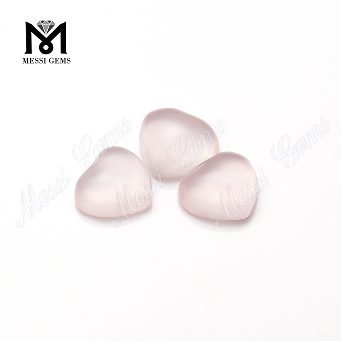 Heart Cabochon Gemstones Natural Loose Rose Quartz Stones