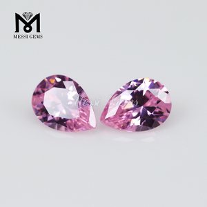 Hot Sale Factory Price Pear CZ Gemstone Pink Gemstones India