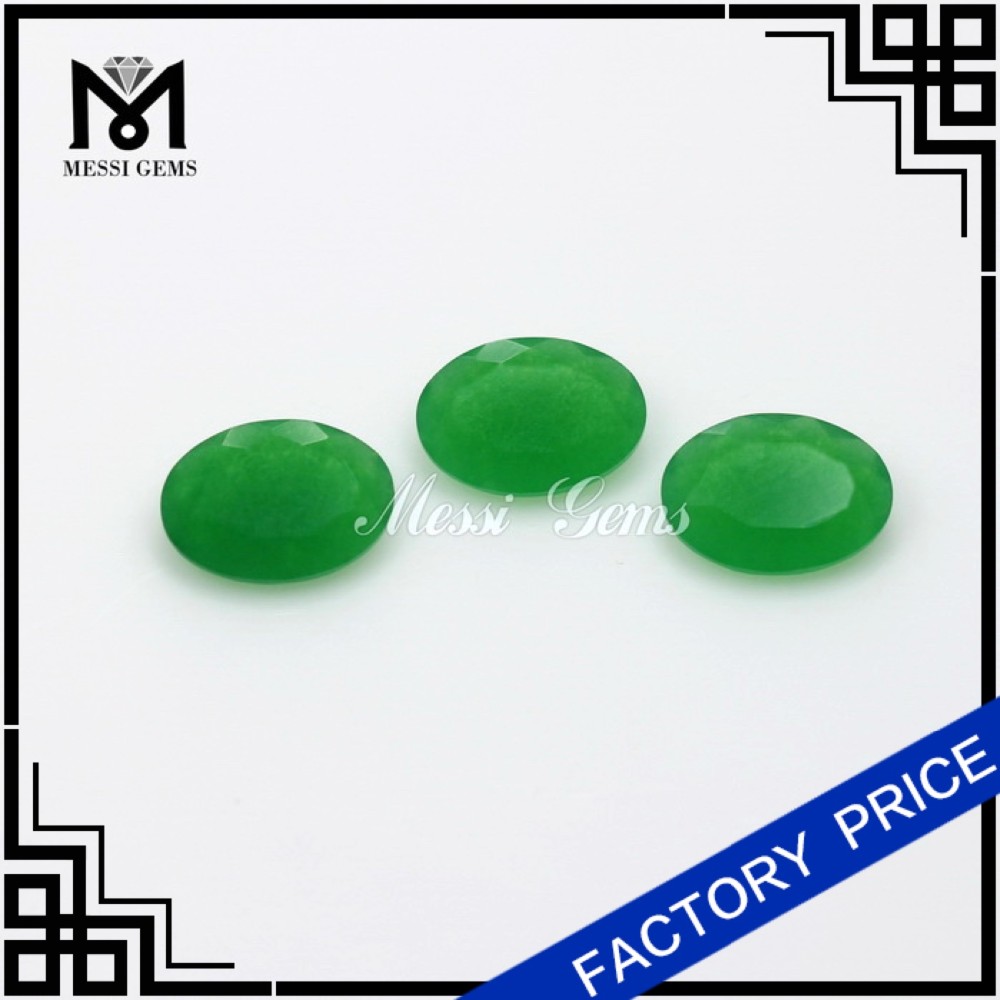 wholesale oval green red jade stone