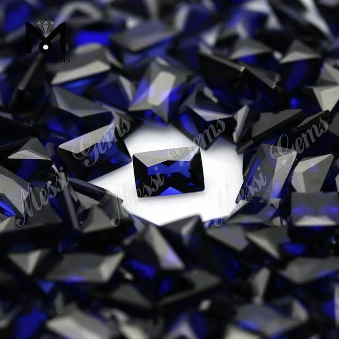 Synthetic Baguette Sapphire Blue Corundum