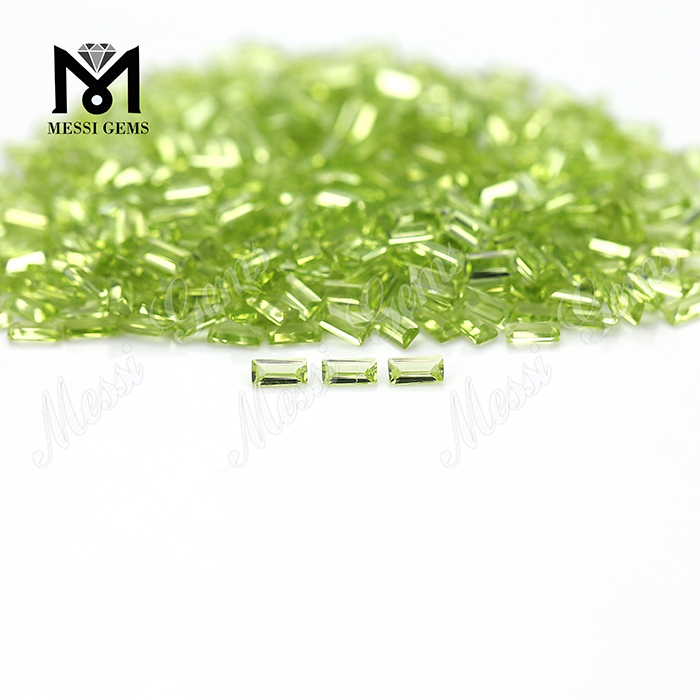 baguette cut small loose gemstones natural peridot from factory