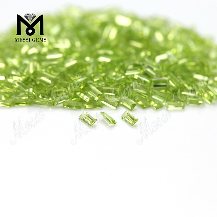 baguette cut small loose gemstones natural peridot from factory