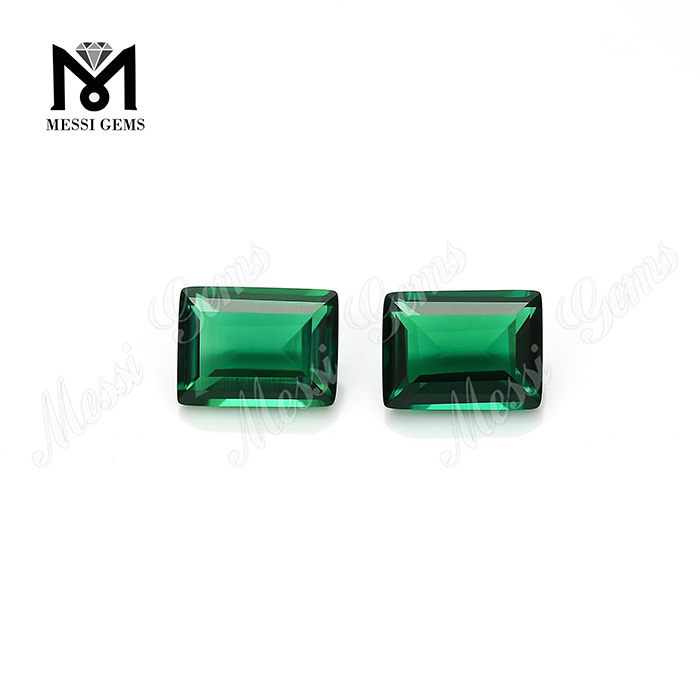 Dissolve gemstone creavit smaragdus rectangulum figura hydrothermal smaragdus