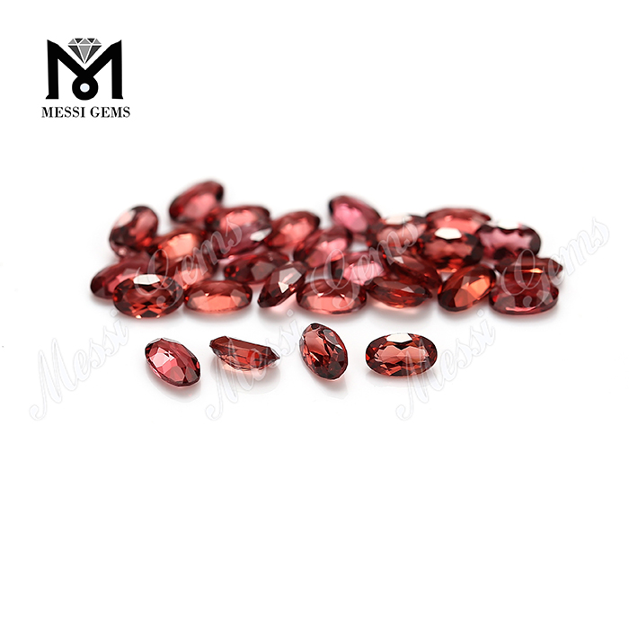 Factory price high quality 3x5mm oval natural garnet loose stone