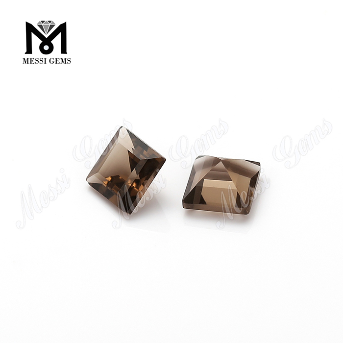 wholesale natural loose gemstone square 6*6mm smoky quartz