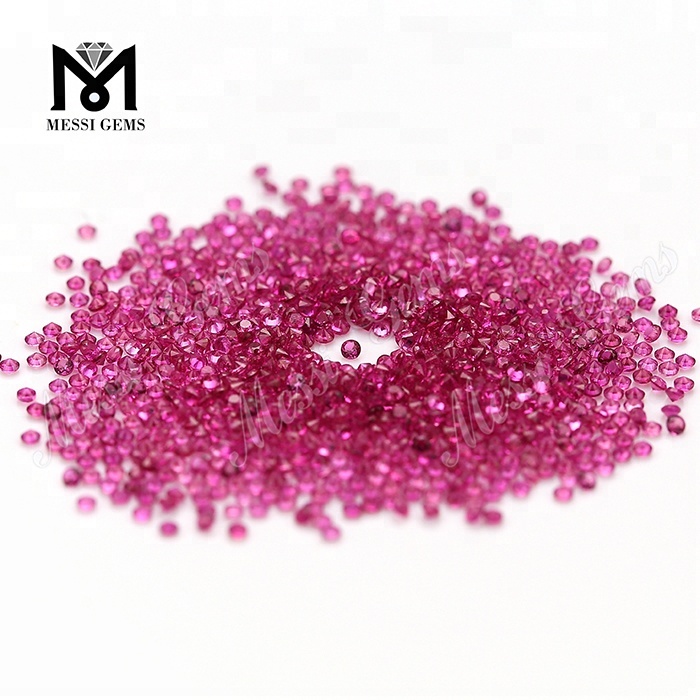 Hot Sale Loose Round 1.3mm Small Size Natural Ruby Gemstone Price