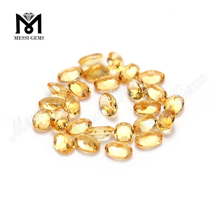 cheap 5x7mm pear cut loose gemstones natural citrine from factory