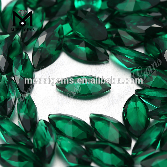 Marquise 5x10mm emerald green nano gems