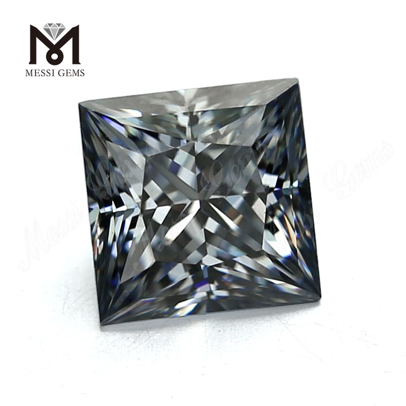Prix en gros def def Brilliant Squant Cut Loose Colore Grey Synthetic Synthetic Moishic Moissanite Diamond Prix par carat