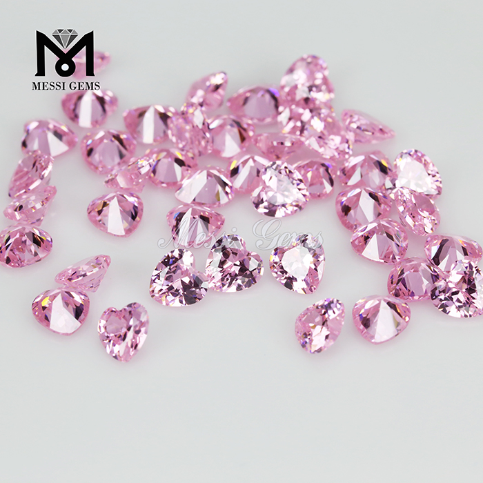 High quality pink heart cutting syn corundum buy ruby gemstone